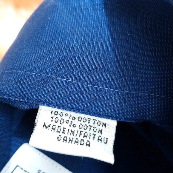 Holt Renfrew Classic Men's Botton-down Shirt 100%cotton sz 15.1/2 R in Dark Blue - Picture 8 of 11